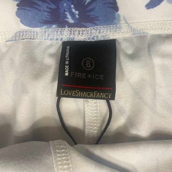 NWT LoveShackFancy Bogner Fire+Ice Blue Floral Base Layer Ski Leggings (AA) - Picture 12 of 16